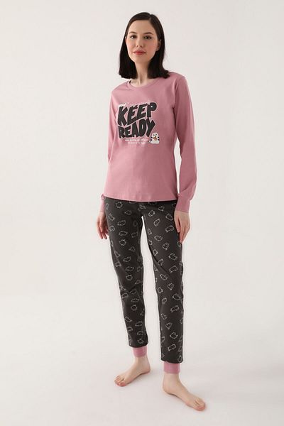Rolypoly Women's Pink Long Sleeve Pajama Set