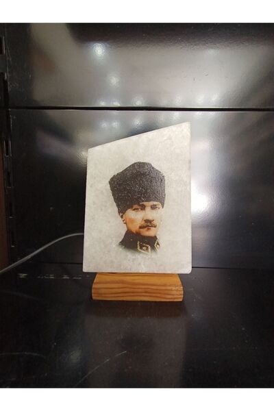 Şifay Çankırı Rock Salt Atatürk Printed Salt Lamp Salt Soap
