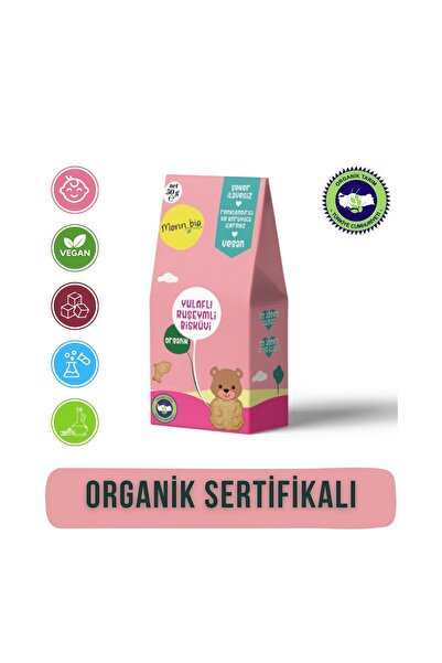 Monn Bio Organik & Vegan Yulaflı Ruşeymli Çocuk Bisküvisi 50 gr