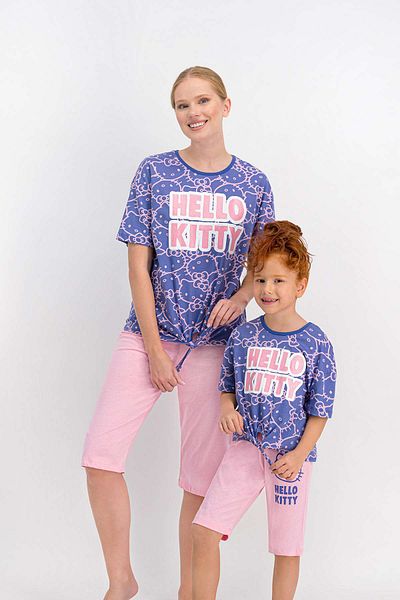 Hello Kitty Licensed Blueberry Girl's Capri Set