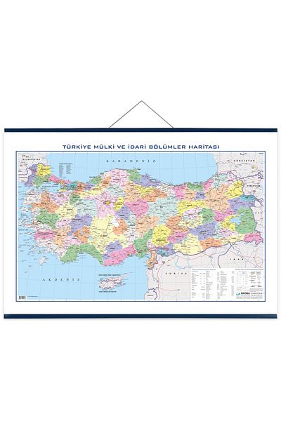 Gürbüz Yayınları خريطة تركيا السياسية 100x140 شرائح