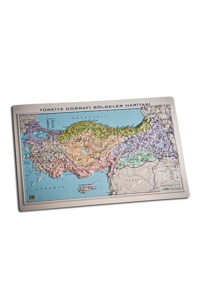 Gürbüz Yayınları خريطة مناطق تركيا المنقوشة 35x50 سم