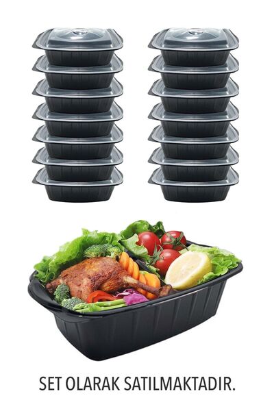 Özge Plastik Isıtılabilen Sıcak Yemek Kabı Seti 750 Gr. (50 Adet)