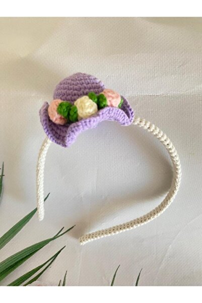 Kadın Girişimciler Atölyesi Coroană pentru pălărie violetă 100% bumbac Coroan...