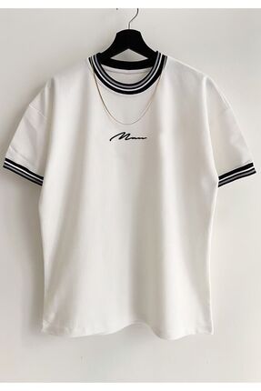 Cool mans Erkek Yeni Sezon Oversize Man El Yaz l Kal p Yaka Detayl Yazl k T shirt Fiyat Yorumlar Trendyol