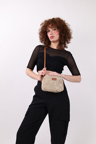 NOTHING Dámská Mini Urban Denim Jeans Model Kabelka a taška přes rameno na zip s nastavitelným křížovým popruhem