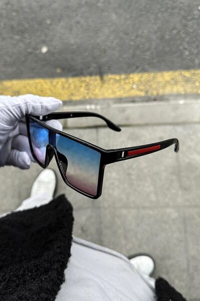 Eyesofia Luxury Unisex Black Blue Gradient Sunglasses