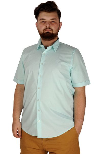 ModeXL Mode Xl Plus Size Ανδρικό χωρίς τσέπη Lycra Poplin 20353 Mint Green