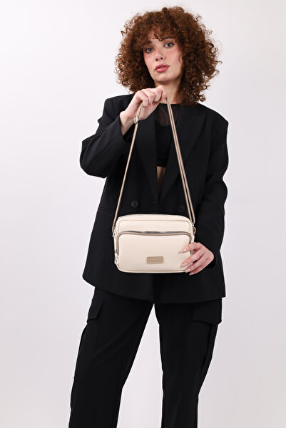 NOTHING Жіноча кремова норка 2 з регульованим ремінцем на плечі та кросбоді