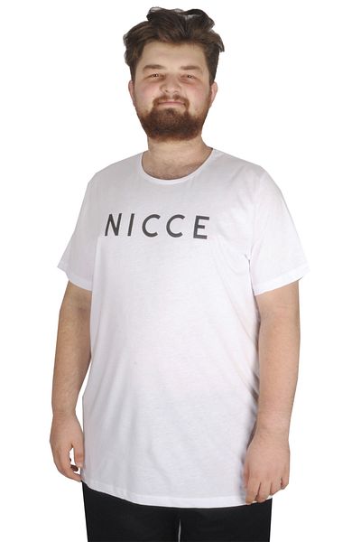 ModeXL Mode Xl Μπλουζάκι μεγάλου μεγέθους Crew Neck Nicce 21176 Λευκό