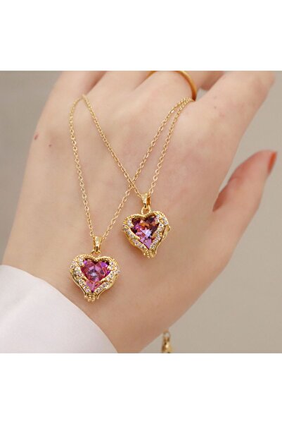 Roselin Rosalin Kadın Gold Paslanmaz Çelik Kristal Zirkon Taşlı Okyanusun Kal...