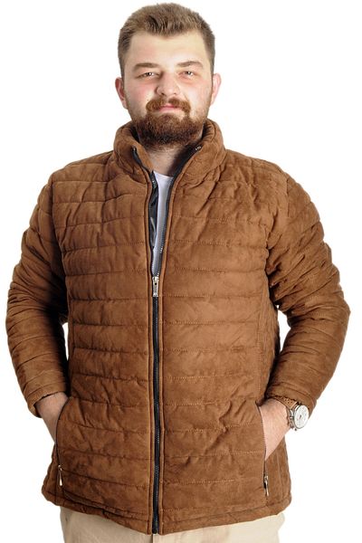 ModeXL Mode Xl Large Size Ανδρικό Παλτό Suede 23625 Cinnamon