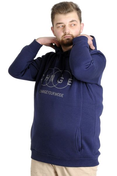 ModeXL Mode XL Ανδρικό Φούτερ με κουκούλα CHNGE 22518 Indigo