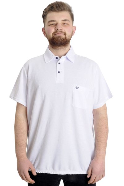 ModeXL Mode Xl Ανδρικό μπλουζάκι Polo Pocket Golf Waffle 23320 Λευκό