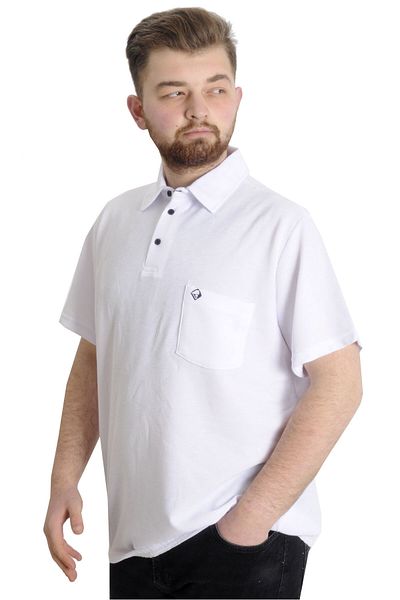 ModeXL Mode Xl Ανδρικό μπλουζάκι Polo Pocket Golf Waffle 23320 Λευκό