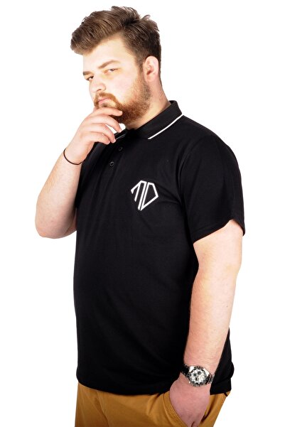 ModeXL Mode Xl Великий розмір Футболка Поло Кишеня Sup Md Basic 21555 Чорний