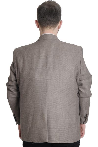 ModeXL Mode Xl Ανδρικό μπουφάν Blazer Perfetto Plus 21022 Σκούρο Καφέ