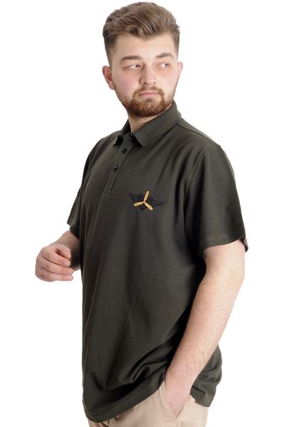 ModeXL Ανδρικό μπλουζάκι Mode Xl Large Size Polo Airforce 23337 Khaki