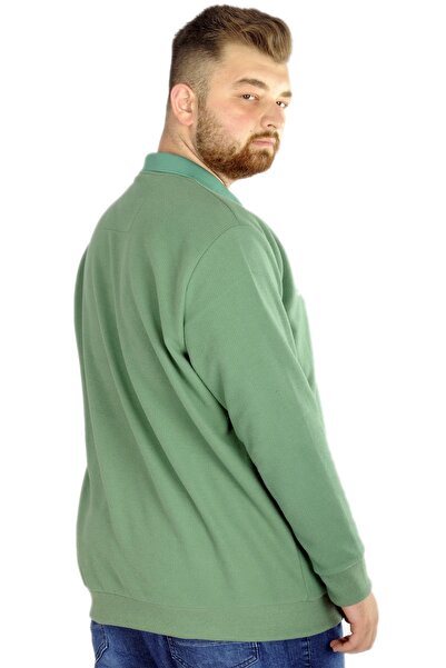 ModeXL Mode Xl Ανδρικό μακρυμάνικο Polo Wild Soul Waffle 22449 Water Green