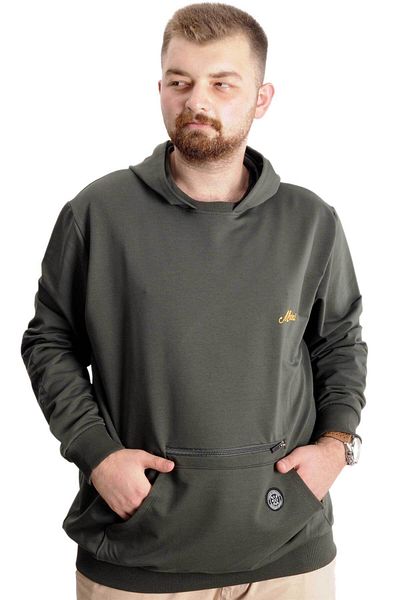 ModeXL Mode Xl Large Size Ανδρικό φερμουάρ ιδρώτα Mistica 23166 Χακί