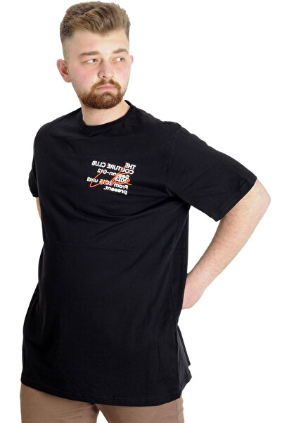 ModeXL Чорна чоловіча футболка великого розміру - Mode XL 23146 Culture