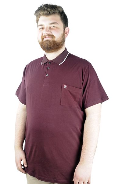 ModeXL Mode Xl Μπλουζάκι μεγάλου μεγέθους Polo Lycra Single Jersey Pocket 21558 Plum