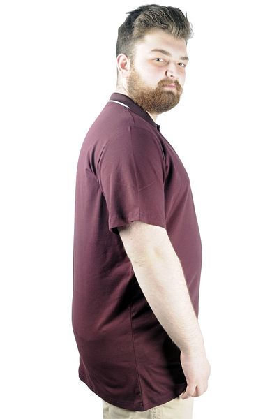 ModeXL Mode Xl Μπλουζάκι μεγάλου μεγέθους Polo Lycra Single Jersey Pocket 21558 Plum