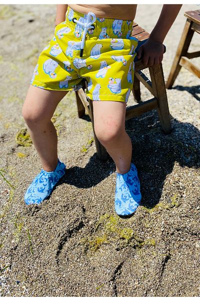 Ella Bonna Anti-Rutsch-Sohle, Unisex-Baby, Kinder-Meeresschuhe, Pool-Hausschuhe, Delphin