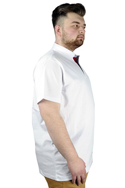 ModeXL Mode Xl Великий розмір Чоловіча футболка Polo Mdx Club 22305 Біла