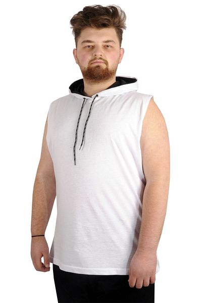 ModeXL Mode Xl Ανδρική αμάνικη κουκούλα Basic 21125 Λευκό