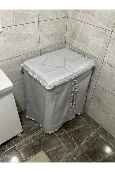 Çalışkan Çeyiz Evi Μοντέρνο κάλυμμα πλυντηρίου ρούχων Luxury Glitter Γκρι
