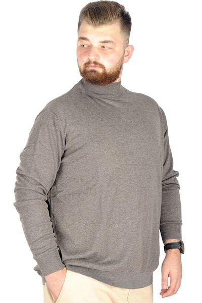 ModeXL Mode Xl Πουλόβερ μεγάλου μεγέθους Half Fisherman 22208 Milk Coffee