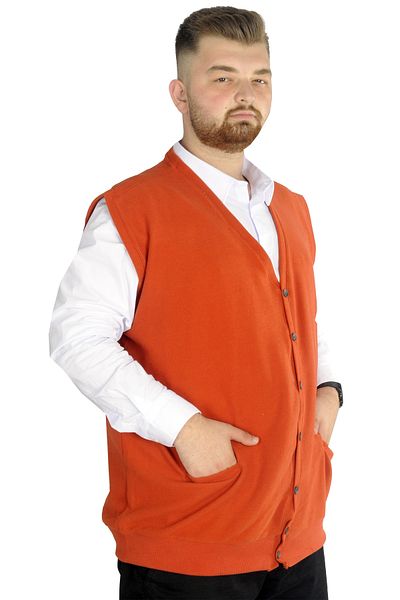 ModeXL Ανδρικό γιλέκο Plus Size Mode Xl - Thessaloniki 20545 Orange