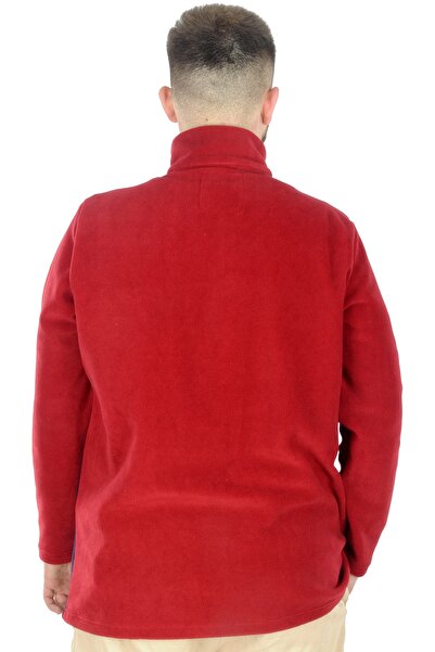 ModeXL Mode Xl Ανδρικός γιακάς Πόλο ιδρώτας Half Zipper Fleece 22552 Claret Red
