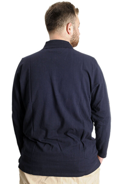 ModeXL Mode Xl Large Size Men's T-shirt Polo Classic With U.Sleeve Pocket 22446 Navy Blue