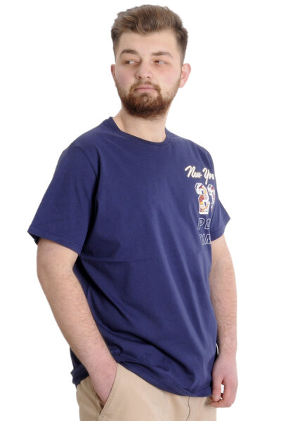 ModeXL Mode Xl Великий розмір Чоловіча футболка New York 23113 Індіго