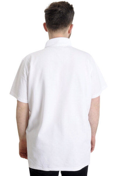 ModeXL Ανδρικό μπλουζάκι Mode Xl Plus Size Polo Mode Team 23324 Λευκό