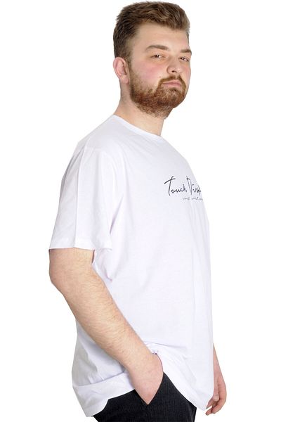 ModeXL Ανδρικό T-shirt Mode Xl Plus Size Touch 23158 Λευκό