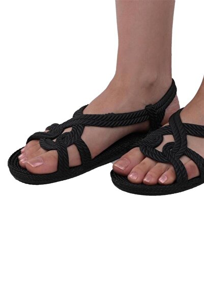 KAŞGAR Kadın Siyah Sandalet