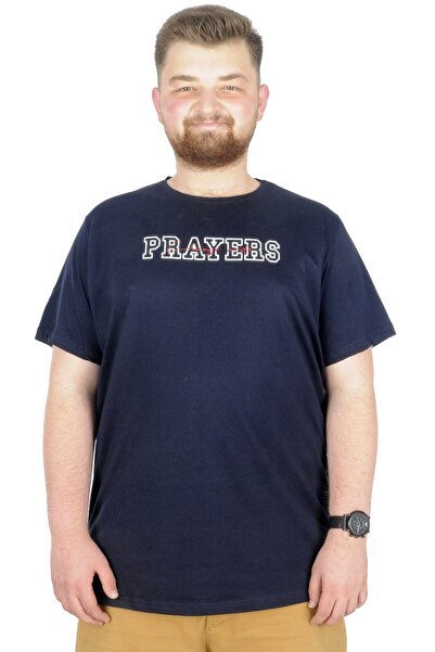 ModeXL Mode Xl Великий розмір Футболка з круглим вирізом Prayers 22185 Синій