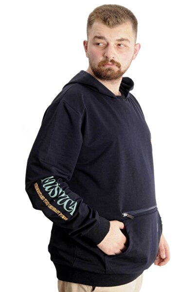 ModeXL Ανδρικό φερμουάρ Mistika 23166 Navy Blue - Μεγάλο Μέγεθος