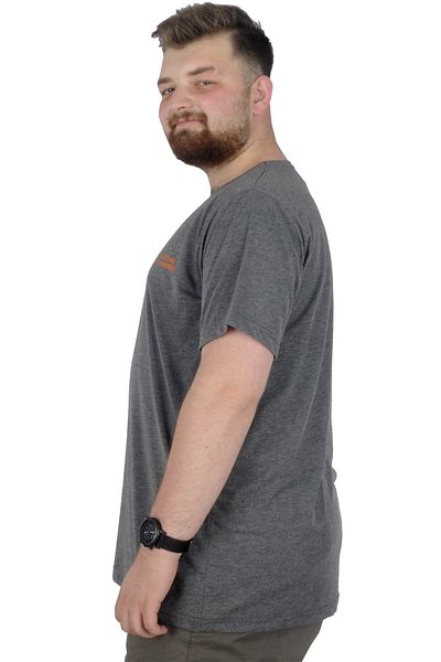 ModeXL Mode Xl Μπλουζάκι μεγάλου μεγέθους Crew Neck Human 22168 Antramelange