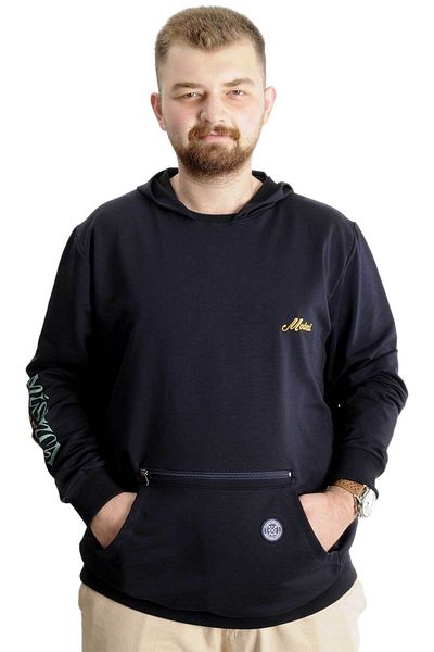 ModeXL Ανδρικό φερμουάρ Mistika 23166 Navy Blue - Μεγάλο Μέγεθος