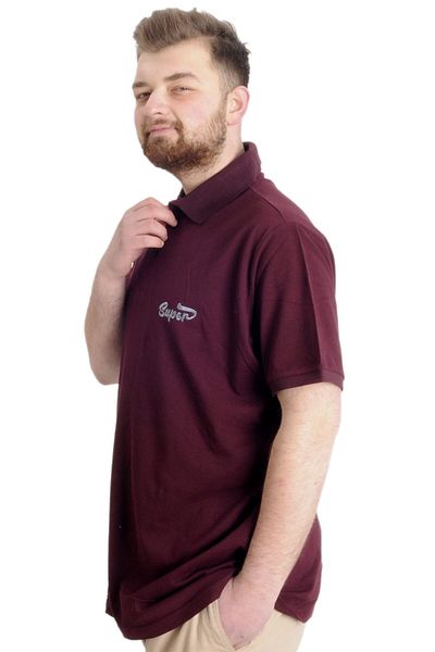 ModeXL Ανδρικό T-shirt Mode Xl Large Size Polo Super 23318 Plum
