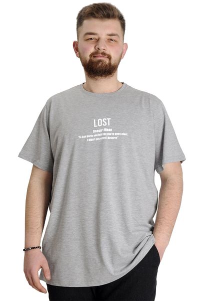 ModeXL Ανδρικό T-shirt Mode Xl Plus Size Lost 23129 Grimelanj