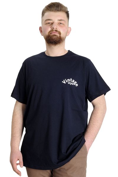 ModeXL Ανδρικό T-shirt Mode Xl Large Size Vintage 23144 Navy Blue