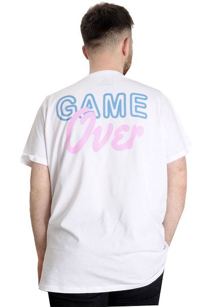 ModeXL Ανδρικό μπλουζάκι Mode Xl Plus Size Game Over 23130 Λευκό