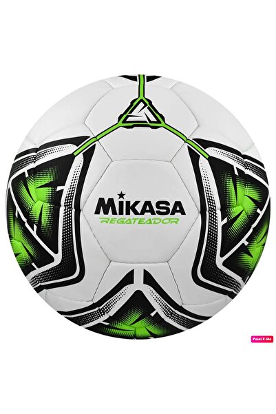 MIKASA Regateador Sentetik Deri Halı Saha Futbol Topu 4 Numara El Dikişli + Pompa + Havlu Bileklik
