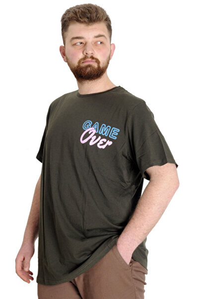 ModeXL Mode Xl Великий розмір Чоловіча футболка Game Over 23130 Хакі