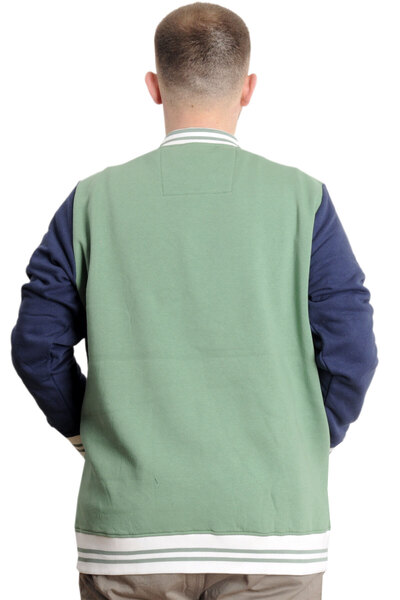 ModeXL Mode XL Ανδρικό κολεγιακό παλτό με στάμπα 23631 Çağla